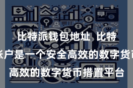 比特派钱包地址  比特派数字币账户是一个安全高效的数字货币措置平台